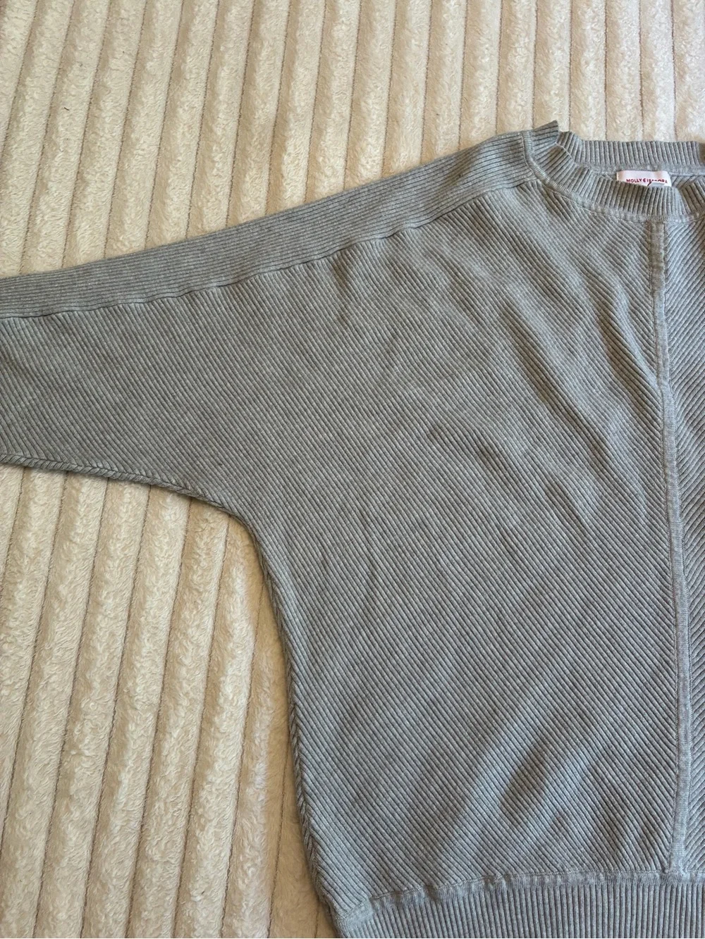 1X- Molly & Isadora Gray Heavy Knit Slouchy Sweater | Cozy 3/4 Sleeve Pullover 🩶